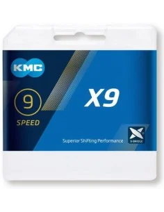 Ketting 9 speed KMC X9 114 schakels - grijs 2