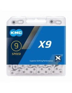 Ketting 9 speed KMC X9  114 schakels - zilver / grijs 2