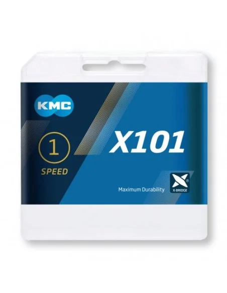 Ketting single speed KMC X101 Silver 112 schakels - zilver