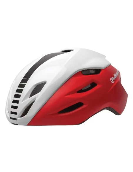 Fietshelm Polisport Aero-R Medium 55-58 cm - mat rood / wit glanzend / zwart