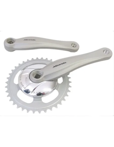 Crankstel 38T Miranda Beta 1 mdl. Gazelle 170mm met een 9.2cm disc - zilver