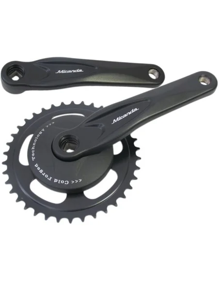 Crankstel 38T Miranda Alfa 1 voor 3/32" ketting - met 95mm disc - zwart