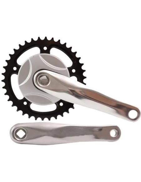 Crankstel 38T met 170mm crankarm - aluminium - zilver