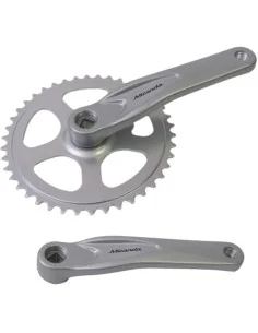 Crankstel 42T Miranda  Alfa 1 voor 3/32" ketting - aluminium - zilver