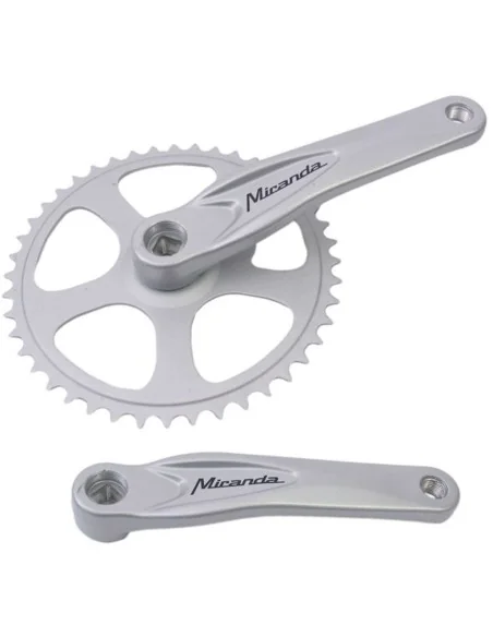 Crankstel 44T Miranda Alfa 1 voor 3/32" ketting - met 170mm crankarm - zilver