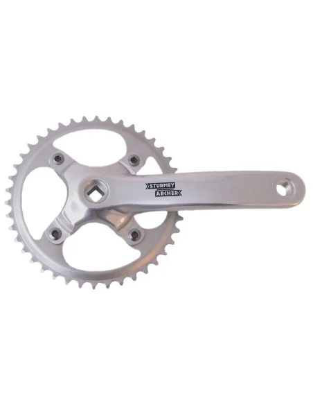 Crankstel 42T Sturmey Archer FCS720 voor 3/32" ketting 170mm - voor vierkante as - zilver