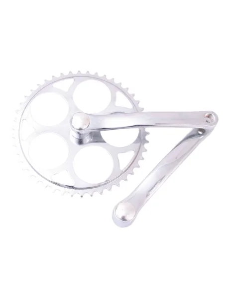 Crankstel 46T Vinty spieloos - voor vierkante as - chroom