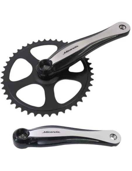 Crankstel 46T Miranda Beta 1+ voor 3/32" ketting - aluminium - zwart