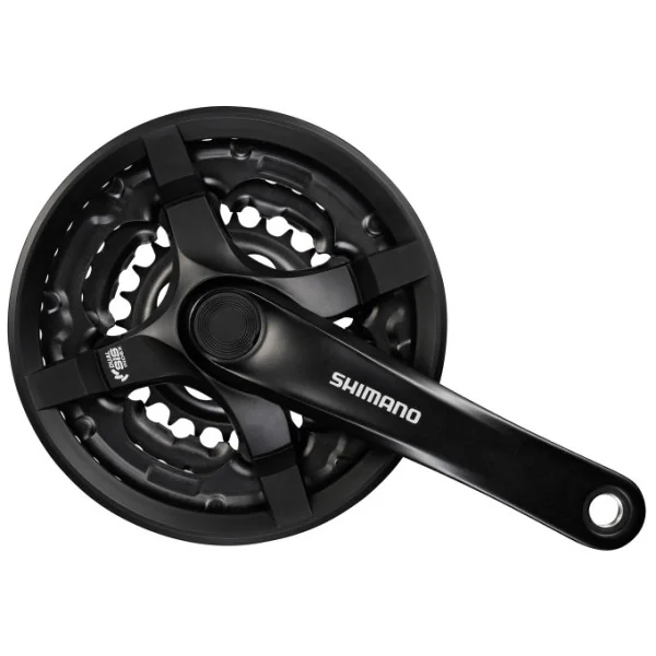 Crankstel 6/7/8 speed Shimano Tourney FC-TY501 met 170mm crankarm 48 x 38 x 28T - zwart