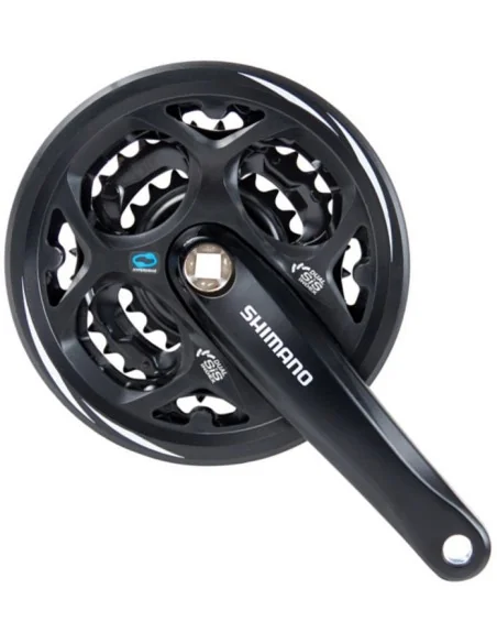Crankstel 7/8 speed Shimano Altus FC-M311 42/32/22T met kettingrand - zwart