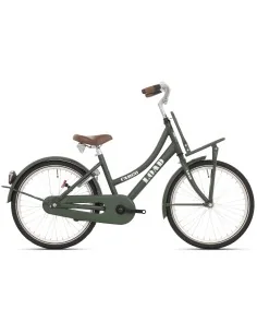 Kinderfiets Bikefun Load 20 inch met remnaaf - Kaki Mat Groen