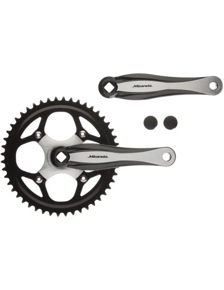 Crankstel 48T Miranda Beta 1+ voor 3/32" ketting - aluminium - zwart