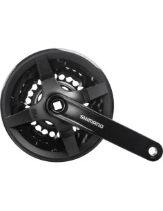 Crankstel 6/7/8 speed Shimano Tourney FC-TY301 met 150mm crankarm 42 x 34 x 24T - zwart