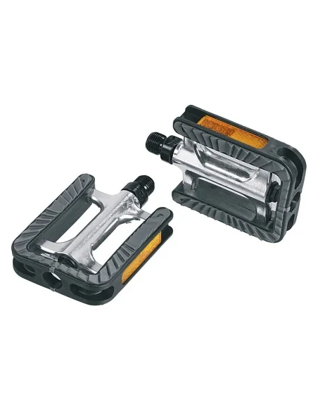 Pedaalset Ergotec 191 anti-slip met industrielagers - zilver/zwart