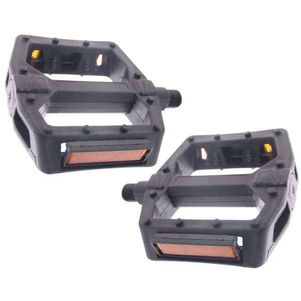 Pedaalset BMX Edge breed kunststof zwart