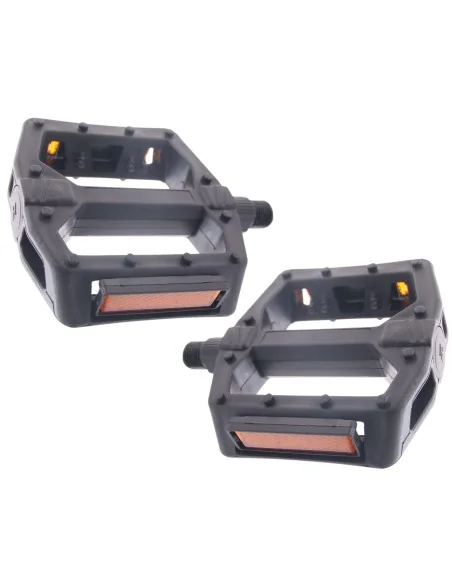 Pedaalset BMX Edge breed kunststof zwart