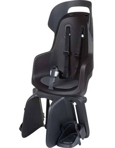 Kinderzitje achter Bobike Go Maxi met dragerbevestiging - urban black