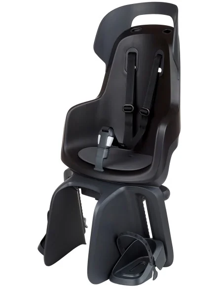 Kinderzitje achter Bobike Go Maxi RS met dragerbevestiging (CFS) en slaapstand - urban black