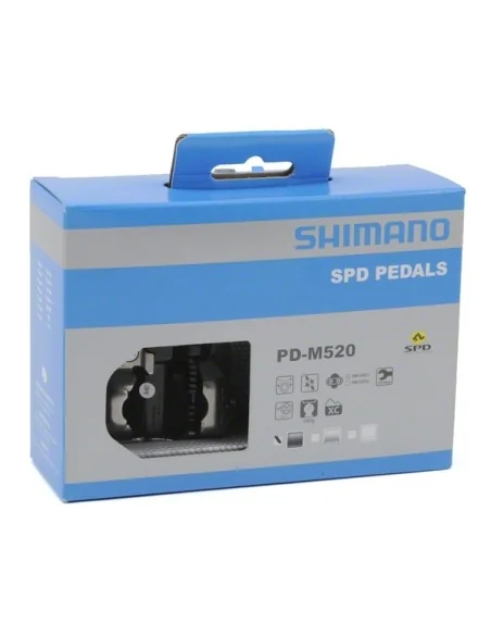 Pedaalset Shimano SPD M520 met schoenplaatjes SM-SH51 - zwart