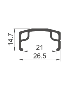 Voorwiel Rodi 28" / 622*21 Parallex - zilver