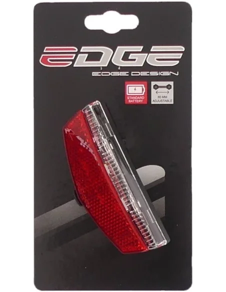 Dragerachterlicht Edge City Slimline - 80mm - incl. batterijen