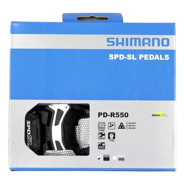 Pedaalset Shimano SPD-SL PDR550 met plaatjes SM-SH11 - zwart