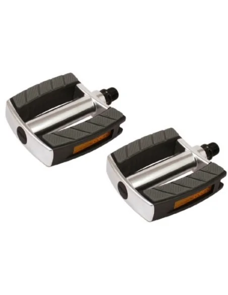 Pedaalset Marwi SP-2828 aluminium huis non-slip - zwart/zilver (op kaart)