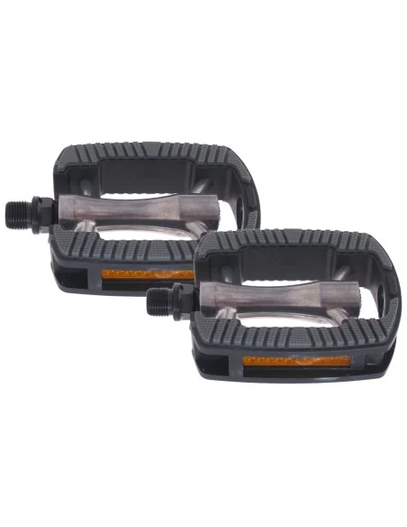 Pedaalset Marwi SP-821 aluminium huis non-slip - zwart / zilver (op kaart)