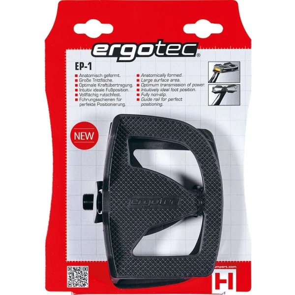 Pedaalset Ergotec EP-1 anti-slip- zwart