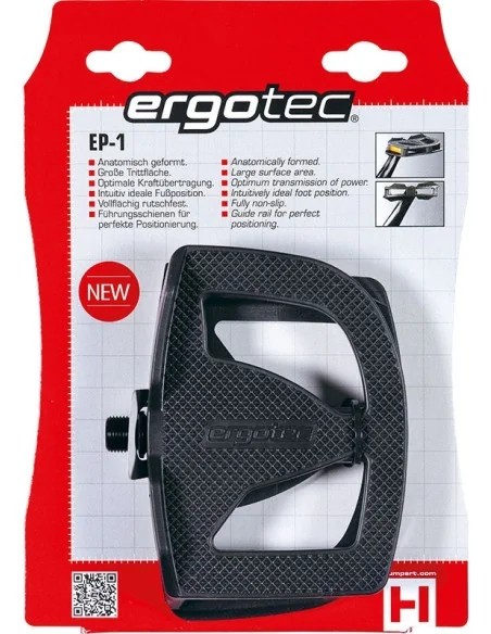 Pedaalset Ergotec EP-1 anti-slip- zwart