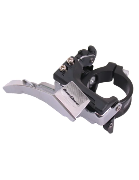 Voorderailleur 3 x 7/8-speed Sunrace FDM300 top swing / dual pull 42T - Zwart/Zilver