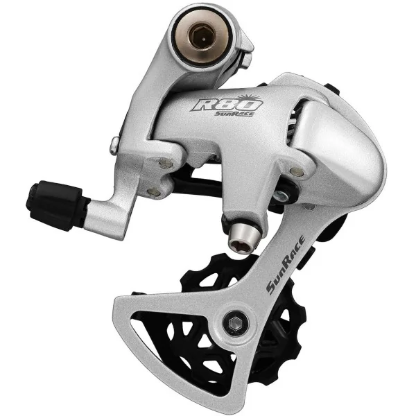 Achterderailleur 8-speed Sunrace RDR81 met korte kooi - directe montage - zilver