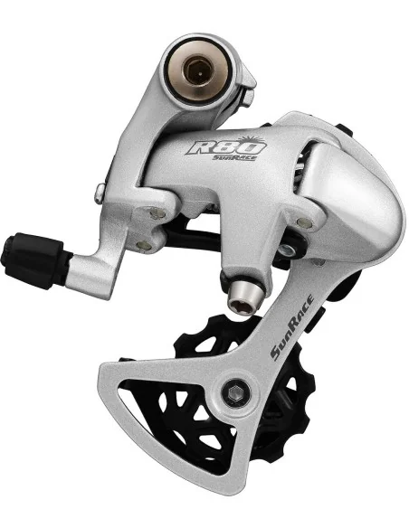 Achterderailleur 8-speed Sunrace RDR81 met korte kooi - directe montage - zilver
