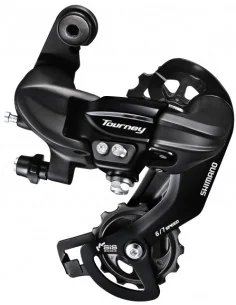 Achterderailleur 6/7-speed Shimano Tourney TY300 - directe montage (D-Type) - Zwart