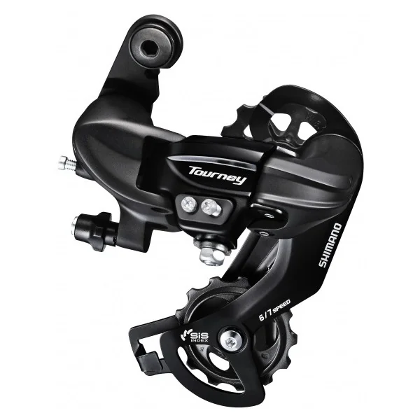 Achterderailleur 6/7-speed Shimano Tourney TY300 - directe montage (D-Type) - Zwart