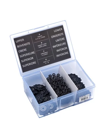 Derailleurwieltjes Elvedes 2x11 tands met standaard afgedichte lagers (10 sets)