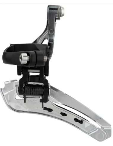 Voorderailleur 2 x 10 speed Shimano Tiagra FD-4700 ø28,6 - ø31,8 mm klem / down-pull 61-66° - 46-53T - Zwart/Zilver