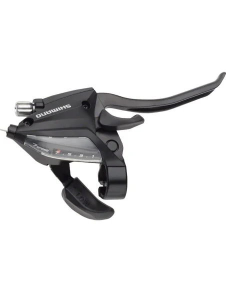 Versteller (rechts) met remhendel 7 speed Shimano ST-EF500-4 - 4 vingers - zwart