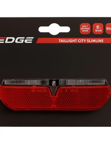 Dragerachterlicht Edge City Slimline - 80mm - E-Bike - 6-48Volt
