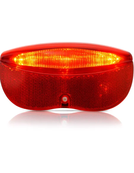 Dragerachterlicht Edge City Luxe - 3 leds inclusief batterijen - 80mm