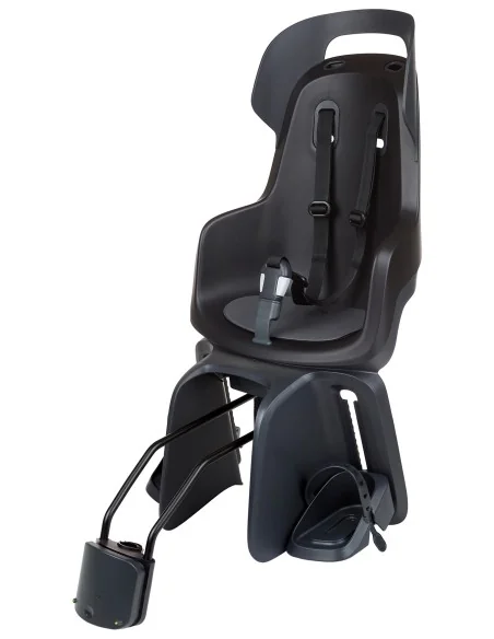 Kinderzitje achter Bobike Go Maxi RS met framebevestiging (FF) en slaapstand - urban black