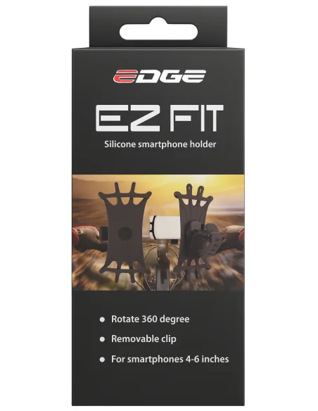 Telefoonhouder Edge EZ Fit - 360° - Siliconen - zwart