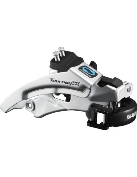 Voorderailleur 7/8-speed Shimano Tourney FD-TX800 top swing - lage klem - 42-48T - Zwart/Zilver