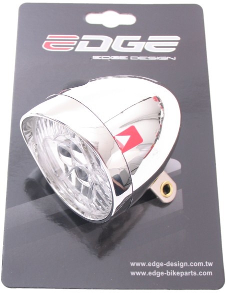 Koplamp Edge Retro 3 led aan/uit - incl. batterijen - chroom