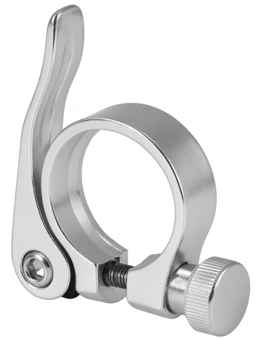 Zadelpenklem ø31,8 mm Edge aluminium met snelspanner - zilver