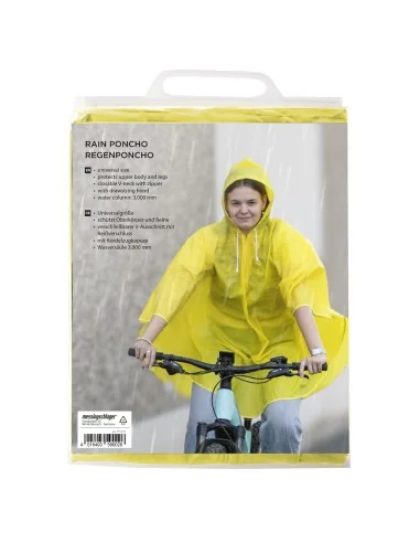 Regenponcho groot volwassen - geel