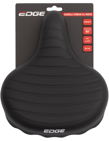 Fietszadel Edge Urban XL Wave - zwart