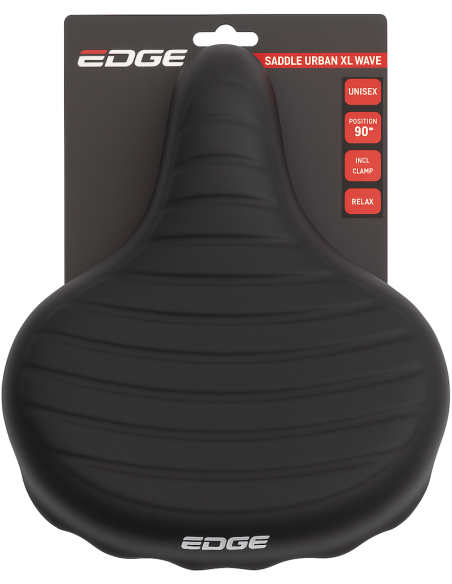 Fietszadel Edge Urban XL Wave - zwart