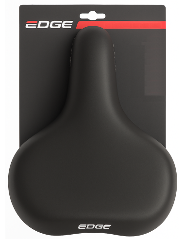 Fietszadel Edge Towny met memory foam - zwart