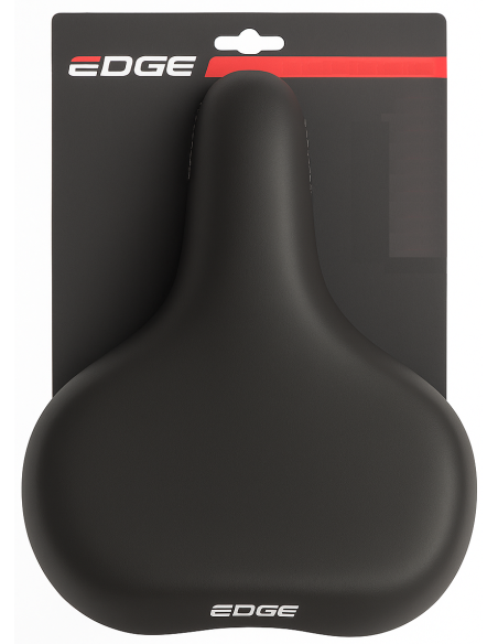 Fietszadel Edge Towny met memory foam - zwart